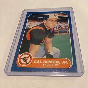 Cal Ripken Jr. 1986 Fleer Baseball Card # 284 Baltimore Orioles Vintage